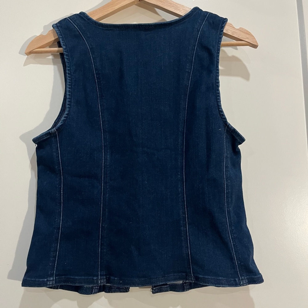 American Eagle Square Neck Button Up Denim Vest 2025 Western boho festival S - Picture 5 of 6
